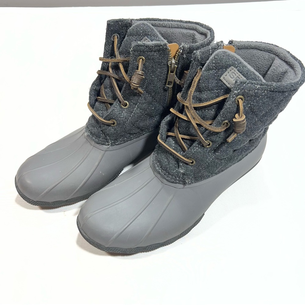 Sperry Women’s Sz 10 Quilted Wool Blend Gray Duck Boots STS97562F